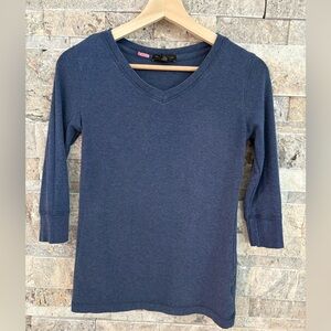 Willi Smith Navy Knit Top size M